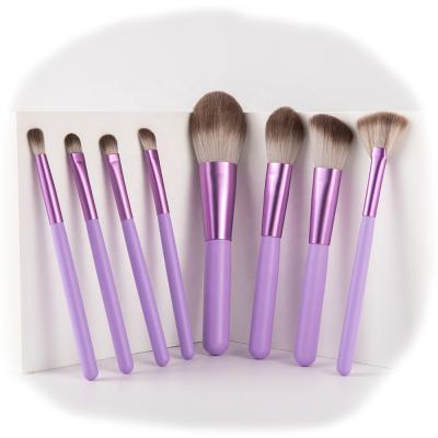 China Silky Soft Private Label Blend Hair Shape 8PCS Cosmetic Set Brush for Individual or Professional for sale