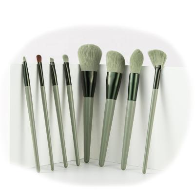 China cosmetic brush Kit Customize Makeup Brushes hair making 8pcs Cruelty Free Synthetic Makeup Brush Set 3 color for sale