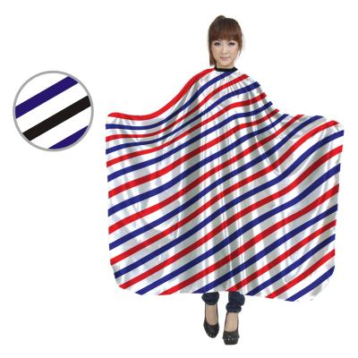 China Professional Waterproof Barber Cloak Cape Barber Hairdressing Cutting Polyester Hair Apron Waterproof Hair Room With Snap Closure for sale