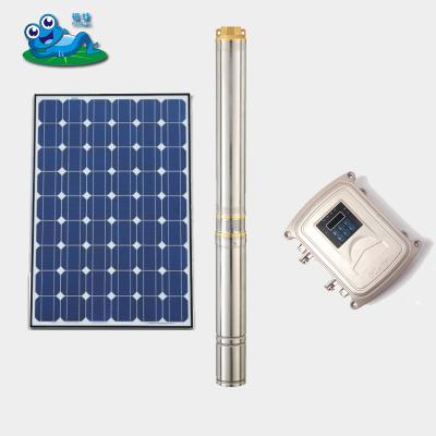 China Eco-friendly 1500w 4 inch dc 3 inch solar water pump deep well bore submersible pump for irrigation for sale