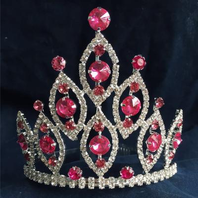 China Wholesale Pageant Rhinestone Rhinestone Pageant Crowns and Crystal Beauty Queen Tiara Tiara for sale