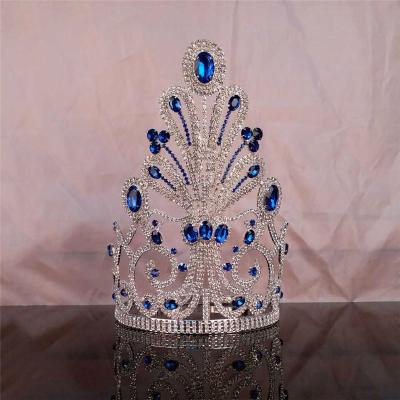 China Rhinestone Crystal Beauty Big Purple Queen ab crown tiara custom made wholesale pageant pageant large for sale