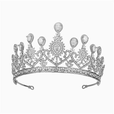 China Bridal Tiara Factory Direct Sale Princess Tiara Jewelry Birthday Wedding Beautiful Crowns Decor Crystal Crowns for Brides for sale