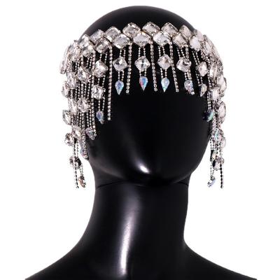 China Exotic Chain Headpiece Women Girls Cleopatra Dance Head Hat Headpiece Hair Accessories For Women Night Club Party for sale