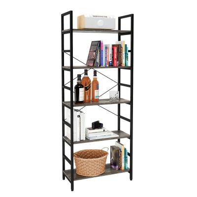 China Adjustable Shelves (Height) Multi-Functional Shelf Storage Shelf Bookcase 5 Row Wooden Shelf Adjustable Shelves for sale