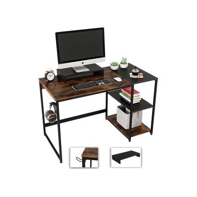 China High Quality Double Crossbar Design Computer Writing Table Computer Desk with Earphone Hook for sale