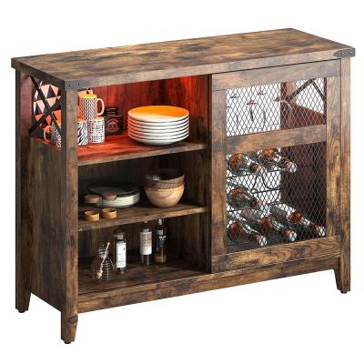 China (Other) Modern Adjustable Wooden Sideboard Entry Table With Sliding Doors Buffet Cabinet With Adjustable Shelves for sale