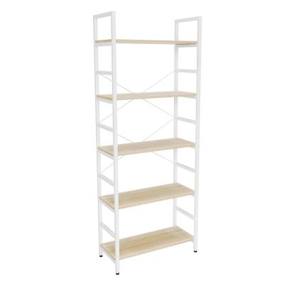 China US Market Viable Hot Sale BESTIER Simple Stacking Storage Rack Metal Steel Shelving Rack With Wood Panel for sale