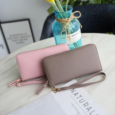 China Lady Purses Phone Pocket Card Holder Large Capacity Clutch Zipper Wallet New Women Dollar Price Clip Bracelet Credit Card Long Carteras for sale