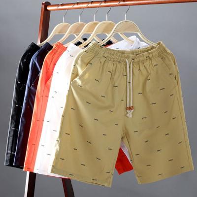 China new summer Anti-wrinkle men sport shorts casual loose men's cropped pants knit straight shorts for sale