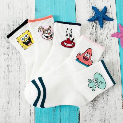 China Fashion Cute Antibacterial Cartoon Character Socks Harajuku Short Women Patterned Ankle Socks Hippie Skateboard Socks for sale