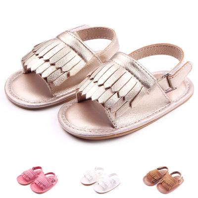 China Anti-Smell Anti-Smell Baby Walker Shoes Toddler PU Leather Newborn Infant Infant Shoes Girls Soft Sole Baby Moccasin Sandals First For 0-12M for sale