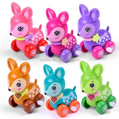 China Wind Up Toy Baby Kid Deer Running Funny Colorful Cogs Toy 2020 For Newborn Baby Wind Up Toy for sale