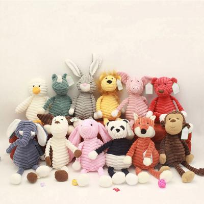 China 2020 Cute Striped Stuffed Fox Plush Toys For Soft Panda Bunny Plush Toys Kids Sleeping Doll Christmas Gift Children Stuffed Animals for sale