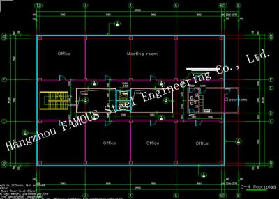 China Piso prefabricado que construye los diseños de ingeniería estructurales para el alojamiento y la oficina del personal en venta