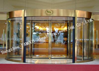 China Modern Electrical Revoling Glass Facade Doors For Hotel Or Shopping Mall Lobby for sale