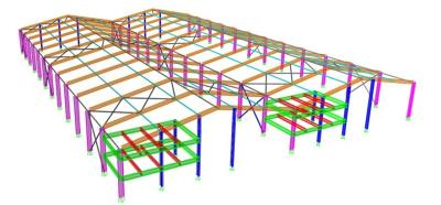 China Tipo normal/especial de los diseños de ingeniería estructurales porta del marco de acero, de la estructura en venta