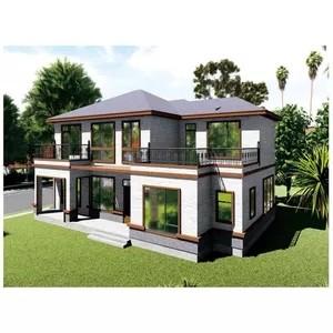 China Australia Standard Q550 Light Steel Structure Customized Prefab House Villa Light Guage Galvanised Studs for sale