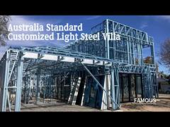 Australia Standard Light Guage Galvanised Studs Customized Light Steel Villa House Easy Installation