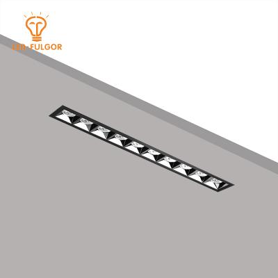 China hot sale 80-90lm/w office 0-10V hotel shop 5w 9w 12w 15w 25w 30w dimmable linear led grill lights for sale