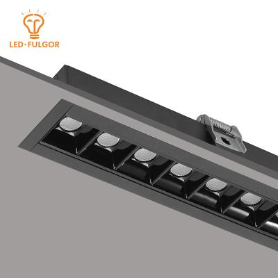 China 120-125 newest type linear SMD 3030 36w dimmable 36w recessed home office led light 0-10V for sale