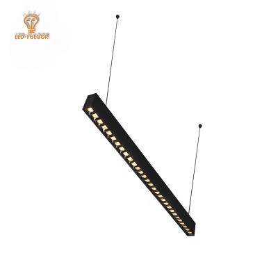 China 5 Year Warranty Anti-Glare Modern Lens 1.2m Modern Optics Desk LED Linear Mounted Suspended Lighting for sale