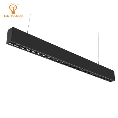 China 90 lm/w China factory newcomer low UGR minus 19 up and down lighting 50 watt led linear pendant light for sale