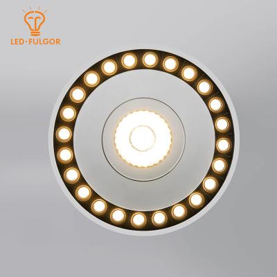 China 60-70lm/w China supplier good quality supermarket shop home 32w round led downlight grill adjustable spotlight for sale