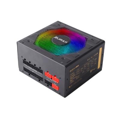 China ZUMAX Desktop Full Modular Factory Power Supply With RGB And Flat Cable 650W Switching Power Supply for sale