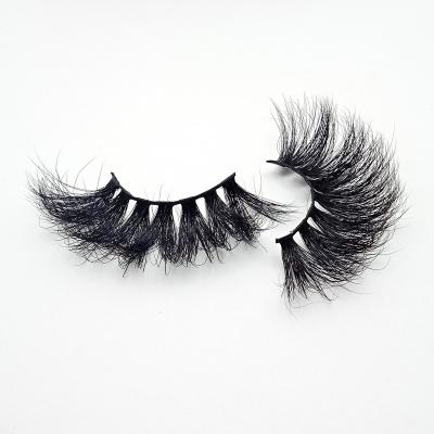 China Natural Soft Free Sample Luxury grade 6D Full Strip 25mm fluffy mink lashes reusable mink false eyelashes for sale