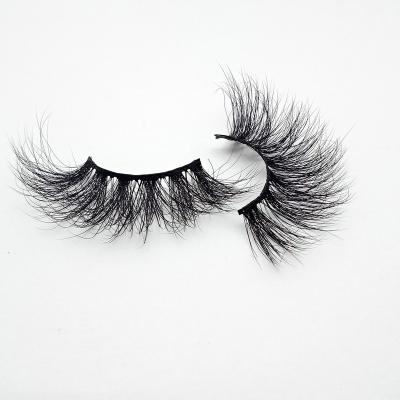 China Natural Soft Custom Eyelash Packing Soft Band Lashes 25mm Wholesale handmade 6D Mink Eyelashes for sale