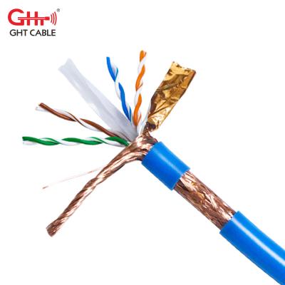 China PVC LSZH CMP CMR CMG Networking Shielded LAN Cable Dual 4 Pair CU CCA Bulk Shopping SFTP Cat6 305m Pass Fluke for sale