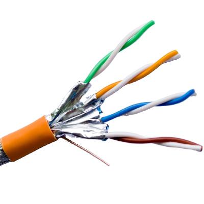 China Cabling/CCTV/Digital/computer communication/construction/industrial high transmission rate utp copper wire cable sftp cat7 cable price per meters for network for sale