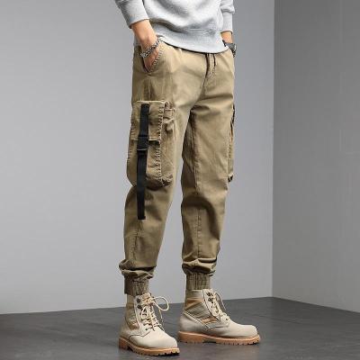 China Korean Men's Anti-Wrinkle Pants Men's Autumn Fashion Multi-pocket Long Pants Fashion Youth Handsome Casual Pants for sale