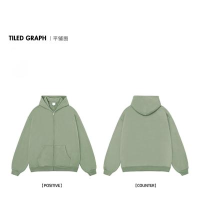 China Wear Comfortable Heavyweight Embossed Blank Hoodies Full Zip Up Custom Organic Cotton Embroidered Mens Hoodie for sale