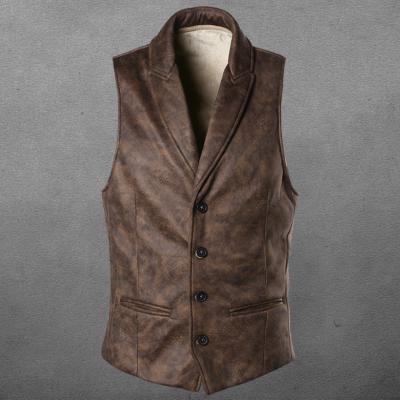 China Wish wave men's autumn winter single breasted vest coat waterproof Korean border suede fashion new for sale