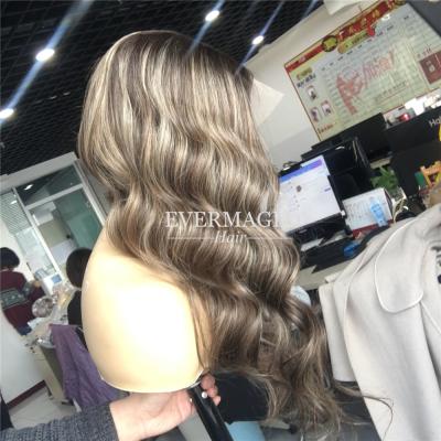 China Silky Straight Lace Front Wigs Balayage Wave Ladies Hair White Wigs Wavy White Wigs for sale