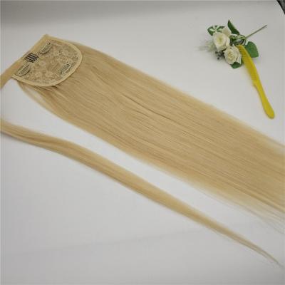 China Silky Straight Wave Evermagic Top Quality Hook And Loop Clips In On Hair Ponytail Clips In Hair Extensions for sale