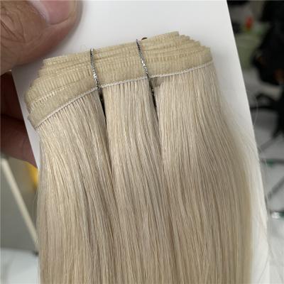 China Silky Straight Double Drawn Weft Virgin Human Hair Seamless Weft Weft Extensions for sale