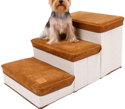 China Travel HY Portable Pet Stairs Step 2021 New Dog Stored Bed Pet Stairs For Bed for sale