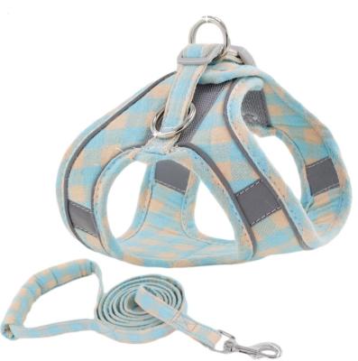 China HY Lead Dog Harness Adjustable Breathable Breathable Mesh Reflective Dog Harness Polyester Walking Harness for sale