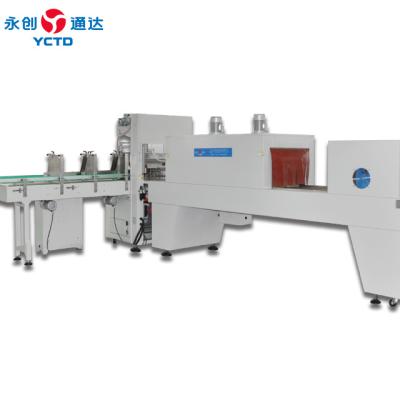 China Beverage Pile Palletizer PVC Profile Wrapping Automatic Tunnel L Sealer Heat Shrink Packaging Machine for sale