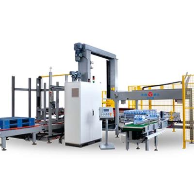 China Palletizer Low Level Bottled Water Beverage Carton Packing Machine Gantry Processing Line for sale