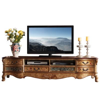 China Classic Style Wood Living Room Sets Solid Wood LED TV Light Stands TV Cabinets for sale