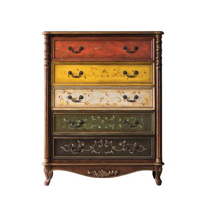 China Expandable Stylish Decorative Home Furniture Storage Bombay Accent Solid Wood Chest With 5 Drawers For Bedroom for sale