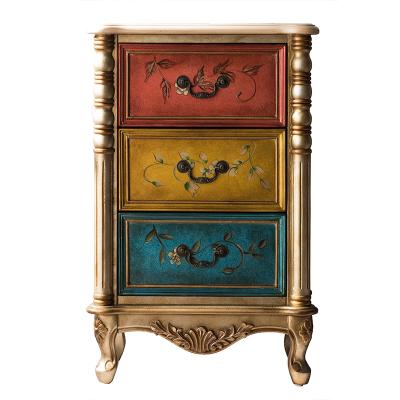 China Factory Price Extendable High Quality Hand Painted Furniture Wooden Bedside Cabinet And Chest For Bedroom for sale