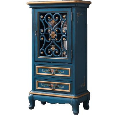 China Classic Style Extendable Hand Painted Furniture Storage Solid Wood Cupboard for Dining Room for sale