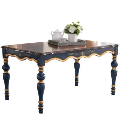 China Modern Luxury Extendable Solid Wood Frame Dining Furniture Square 6 Seater Dining Table for sale