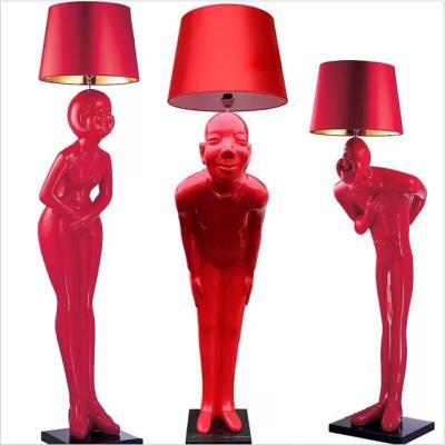 China ST-7011A Sunbelt Modern Resin Friendly Old Man Floor Lamps Standing Red Man Floor Lamp. for sale