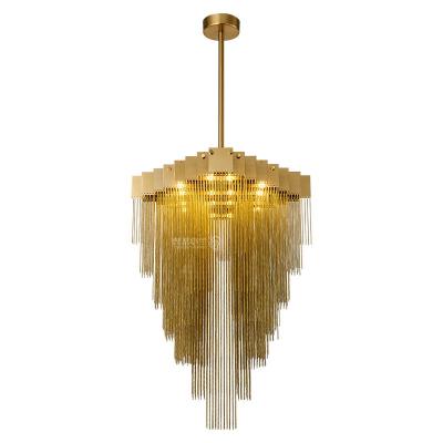 China ST-8883S Modern Metal Chain Chandelier Aluminum Hotel Project Light Lamps for sale